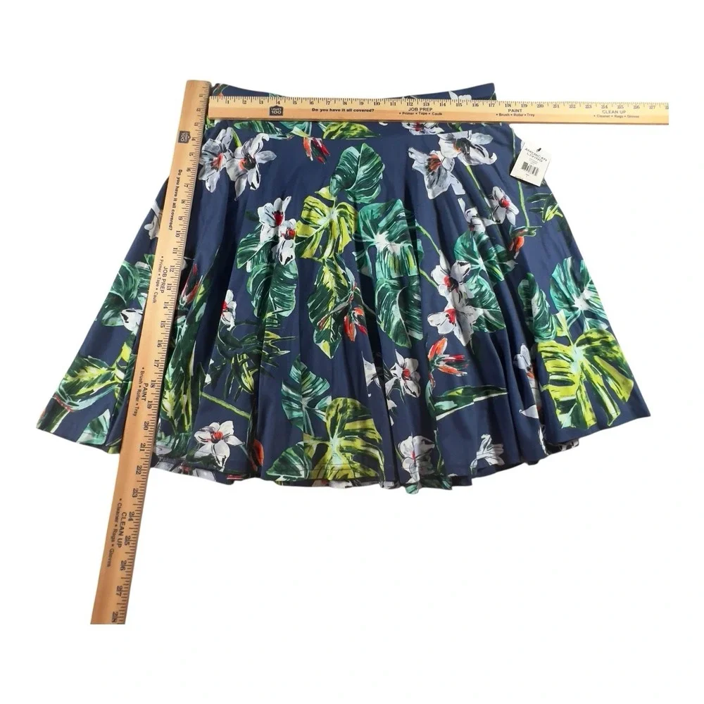 American Living Tropical Palm Print Flare Skirt Size Large Vacation Summer‎
